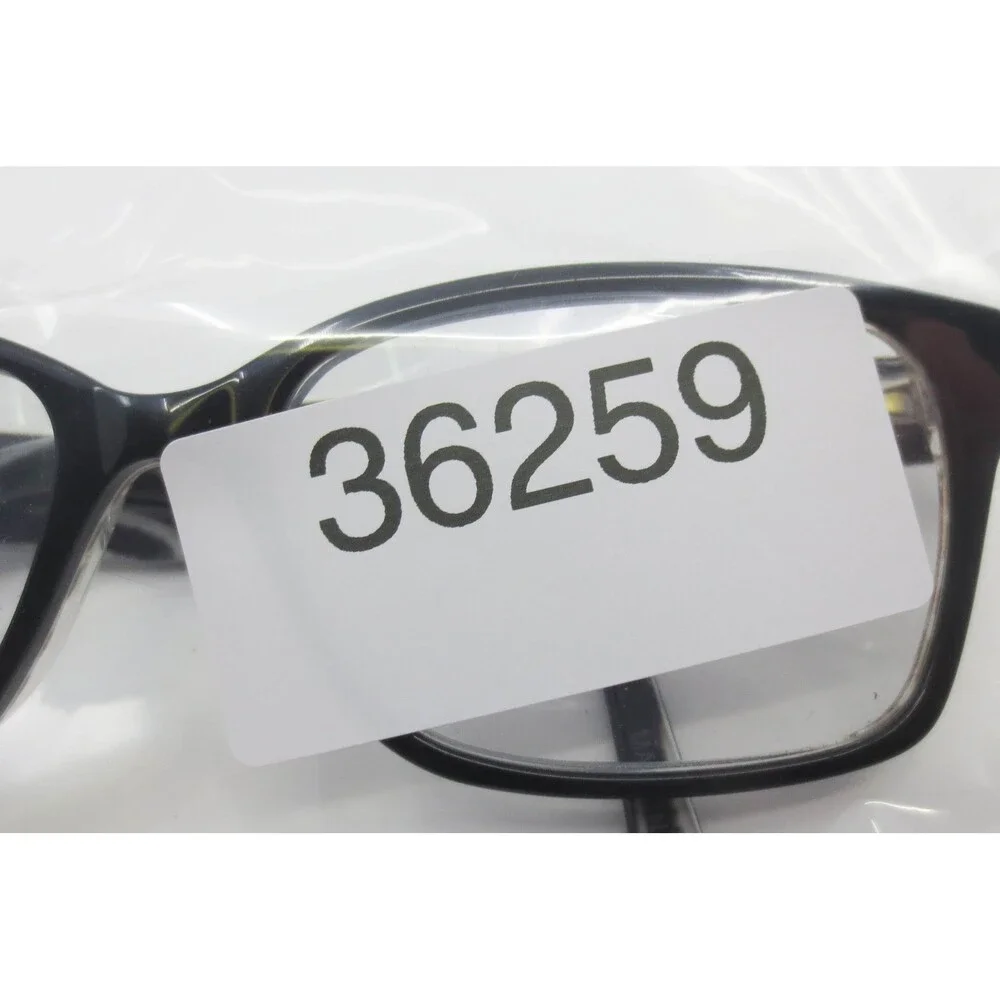 Christian Siriano CV LUI Black Grey Marbled Rectangular Eyeglass Frames